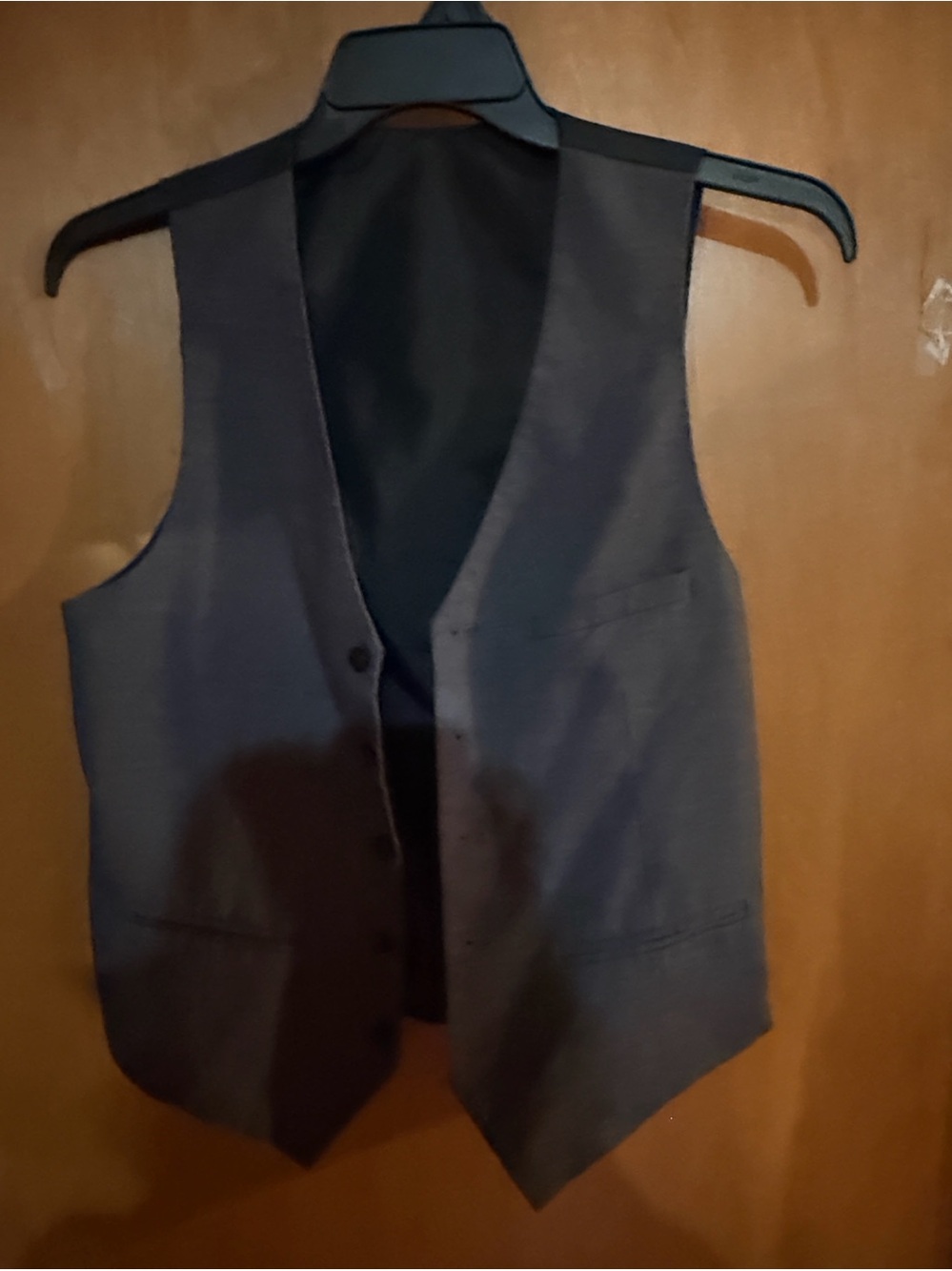 H&M Slim Fit Vest in Gray with black